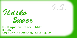 ildiko sumer business card